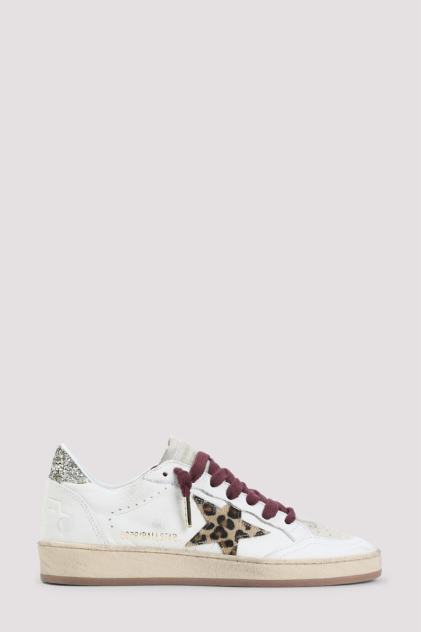 Golden Goose Ballstar Sneakers - White Grey Horsy Platinum