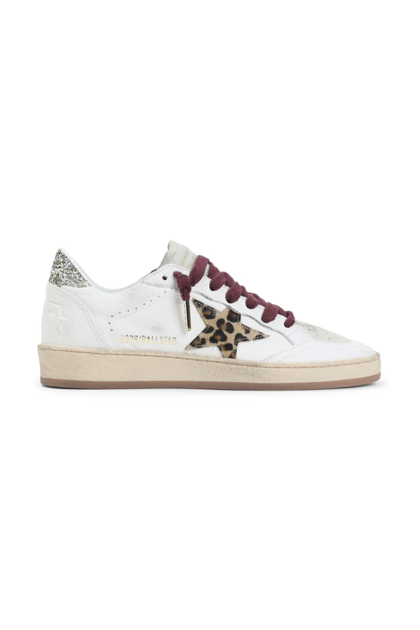 Golden Goose Ballstar Sneakers - White Grey Horsy Platinum