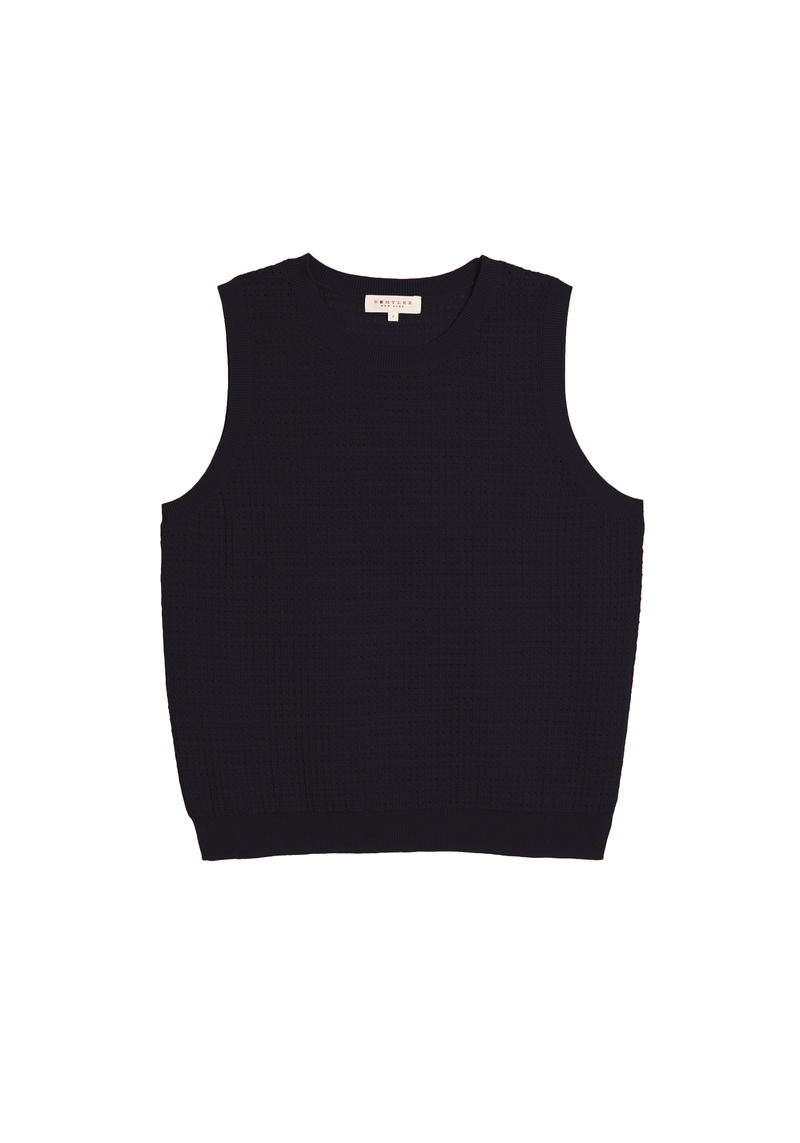 demylee Issa Waffle Pointelle Cotton Top