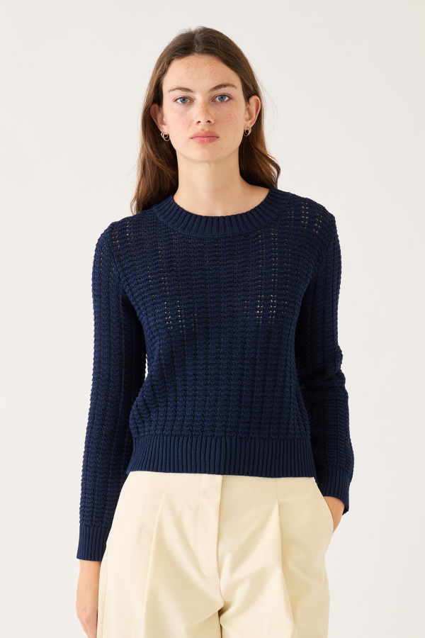 demylee Kirsten Cotton Crochet Sweater