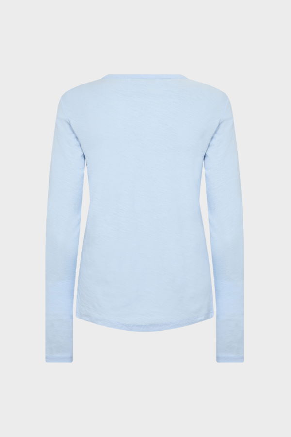 Levete Room Any3 Long Sleeve Crew Neck T-Shirt Top - Windsurf Blue