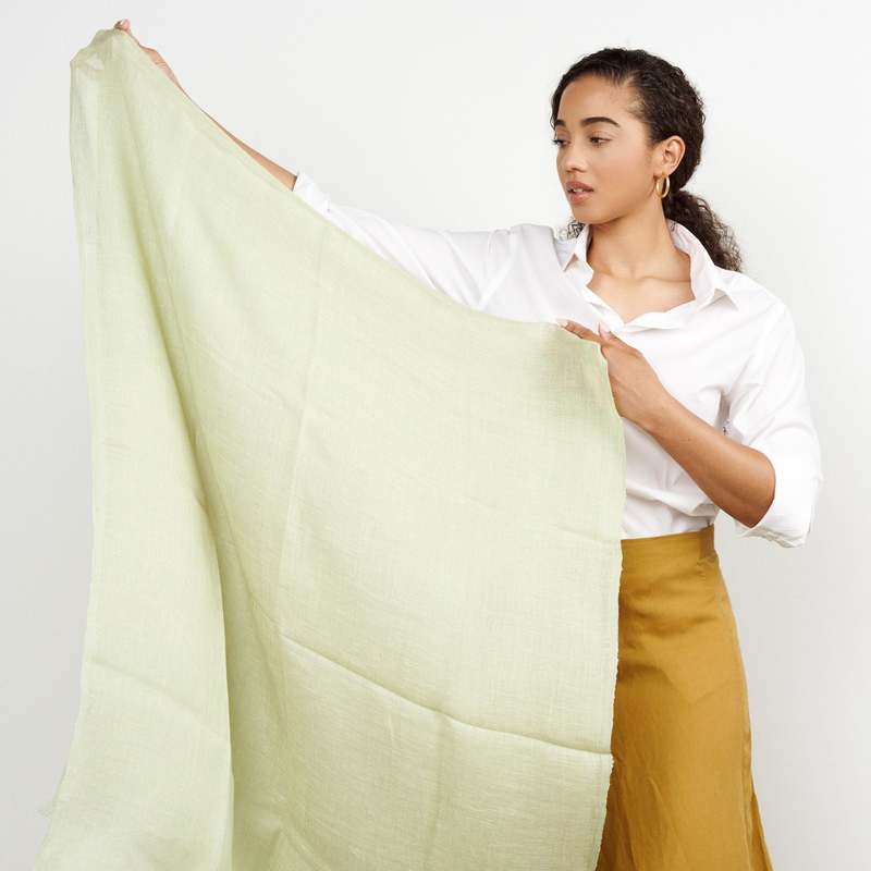 Variously Hand Woven Soft Linen Scarf