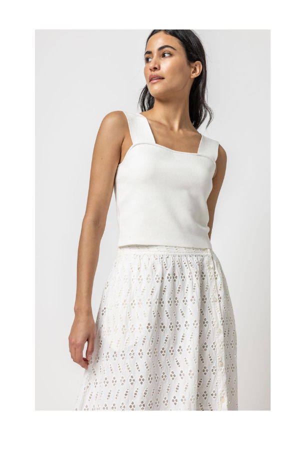 Lilla P. Wide Strap Knit Tank