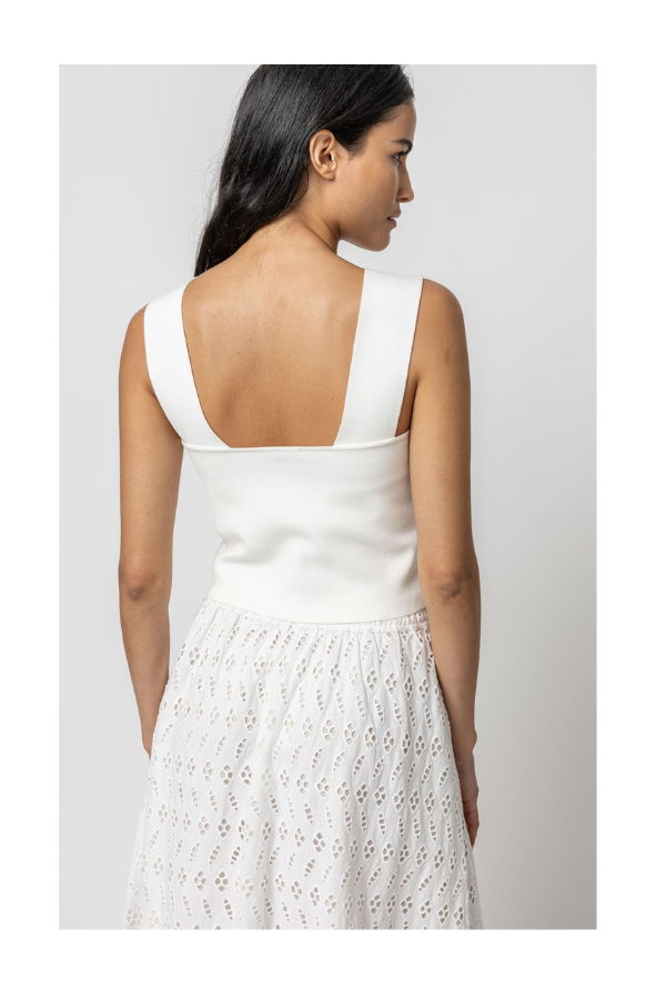 Lilla P. Wide Strap Knit Tank