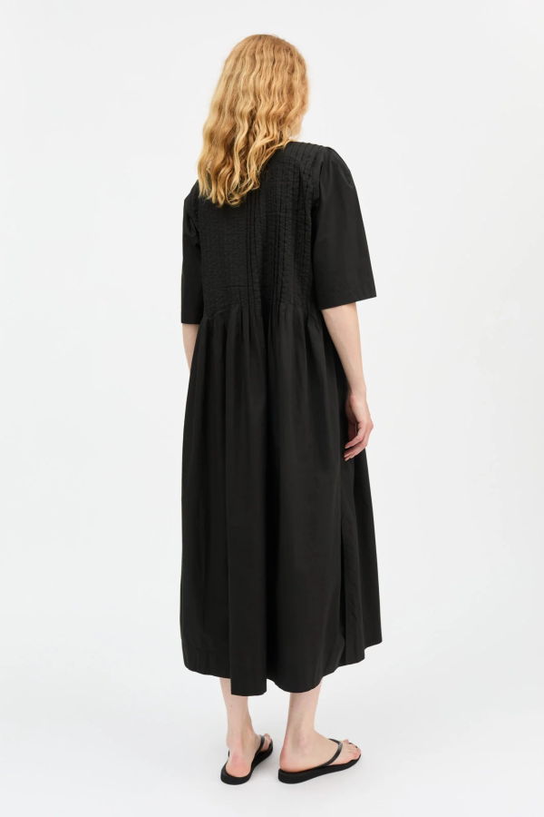 skall studio Robe Chemisier Dot Dress - Black