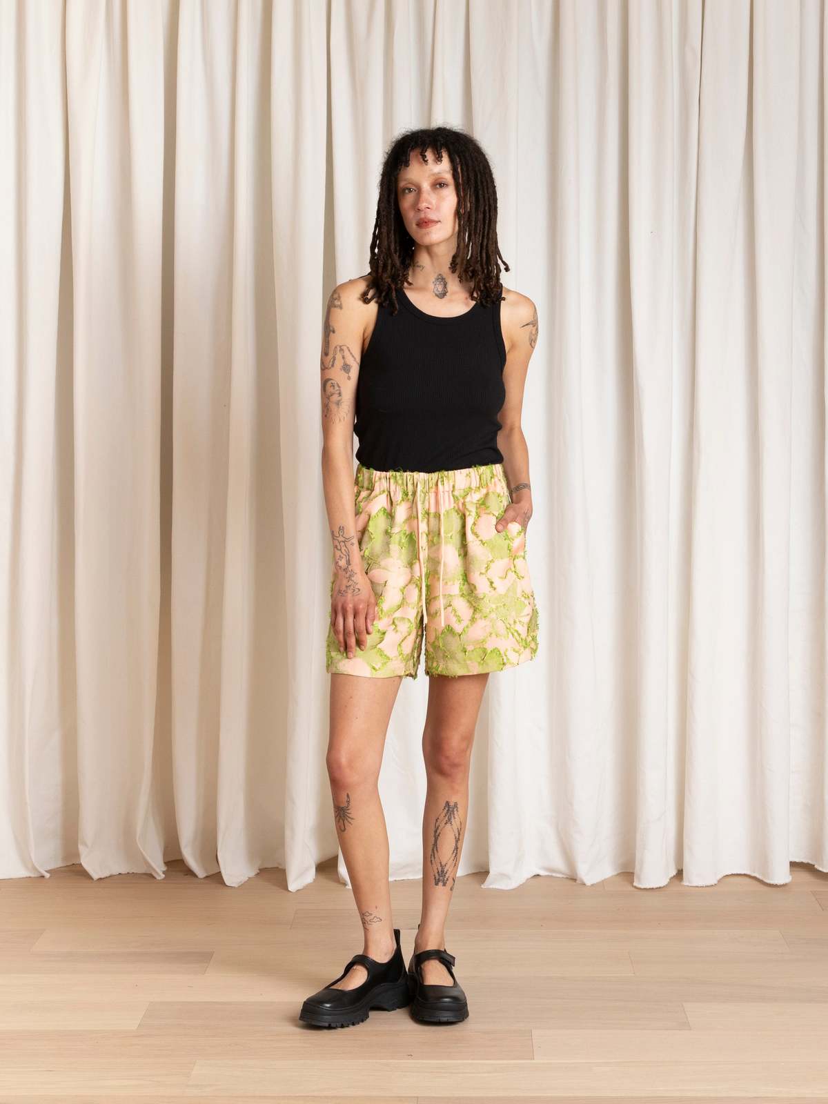 Ali Golden Drawstring Shorts - Image 3 of 9