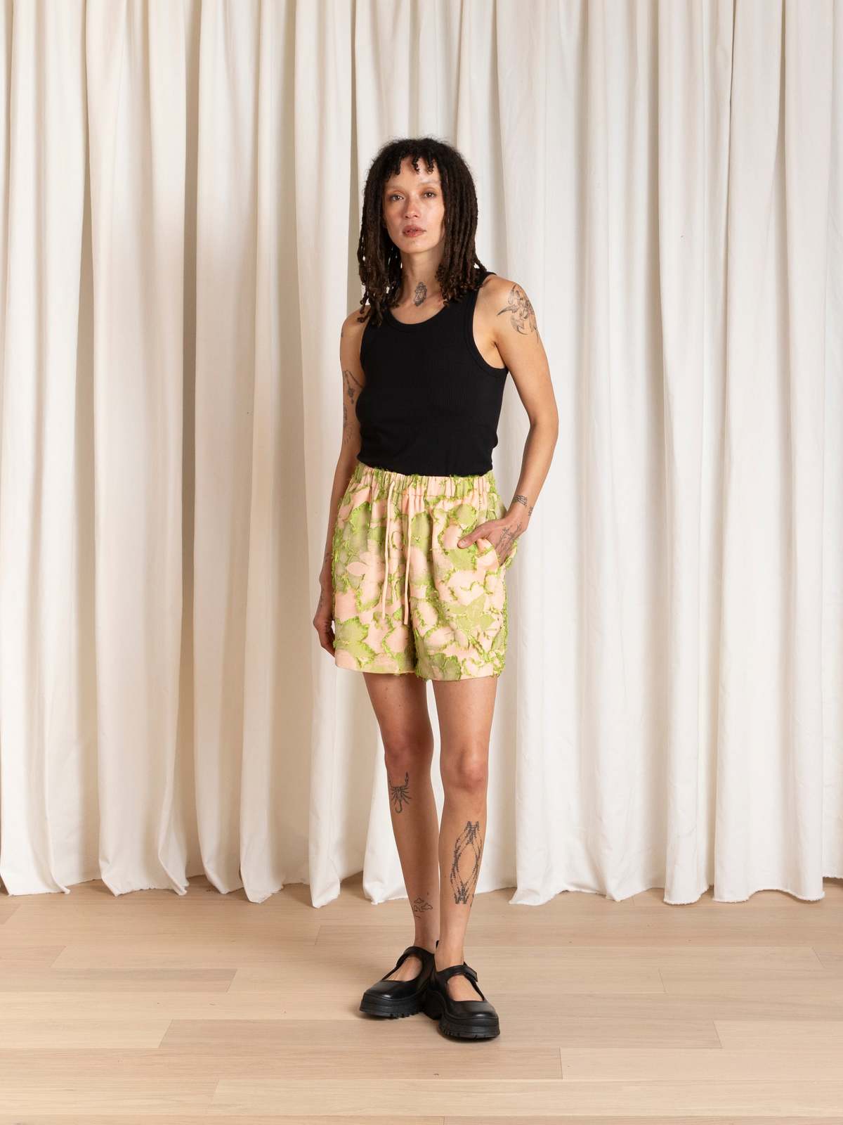 Ali Golden Drawstring Shorts - Image 7 of 9