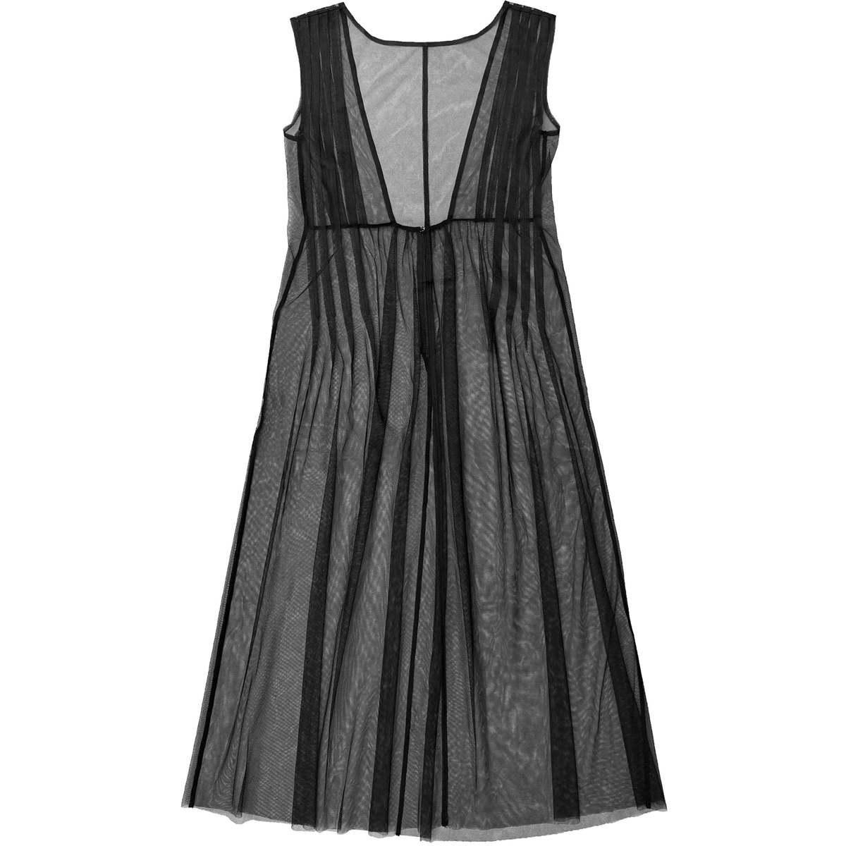 Ali Golden Pleated Mesh High Neck Dress - Image 1 of 9