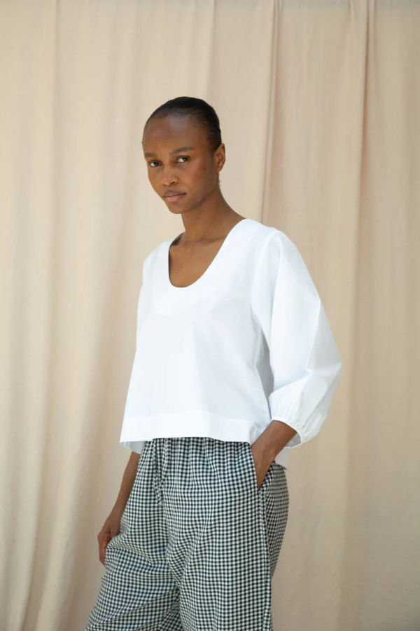 beaumont organic Renee Cotton Poplin Top