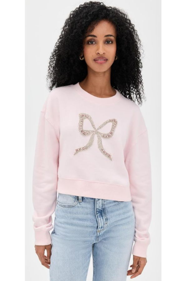 LoveShackFancy Rylan Pullover Sweater - Wistful Pink