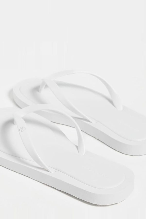 Tory Burch Kira Padded Flip-Flops - Optic White