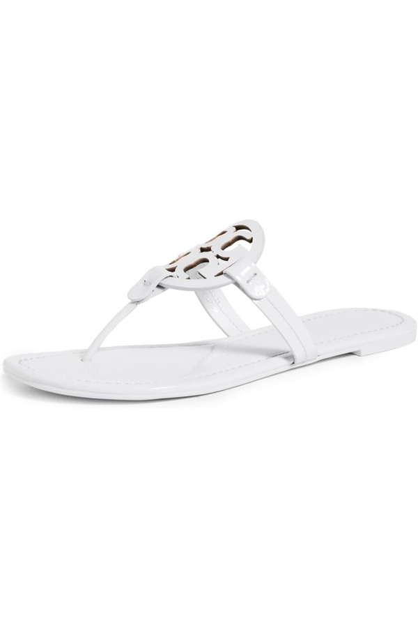 Tory Burch Miller Patent Leather Sandals - Blue Whisper