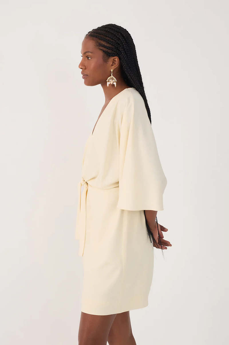 DRESS TO Tie Front Mini Dress