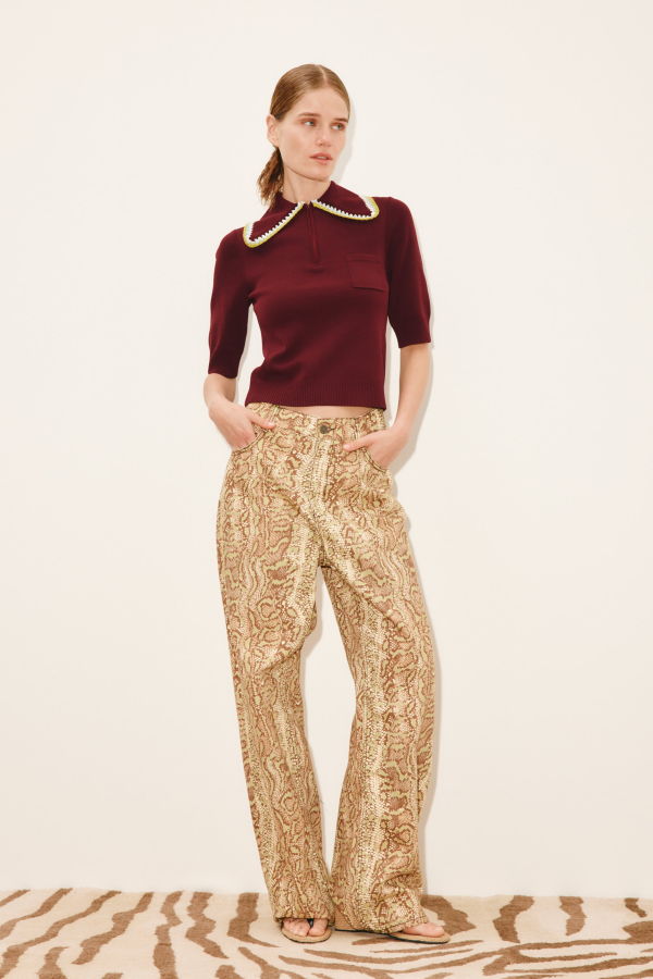 ALEMAIS Jasper Knit Polo Top