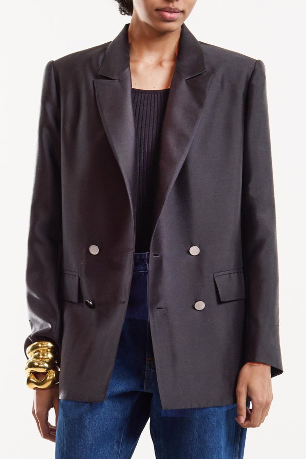 Cynthia Rowley The Breakers Double Breasted Blazer - Black