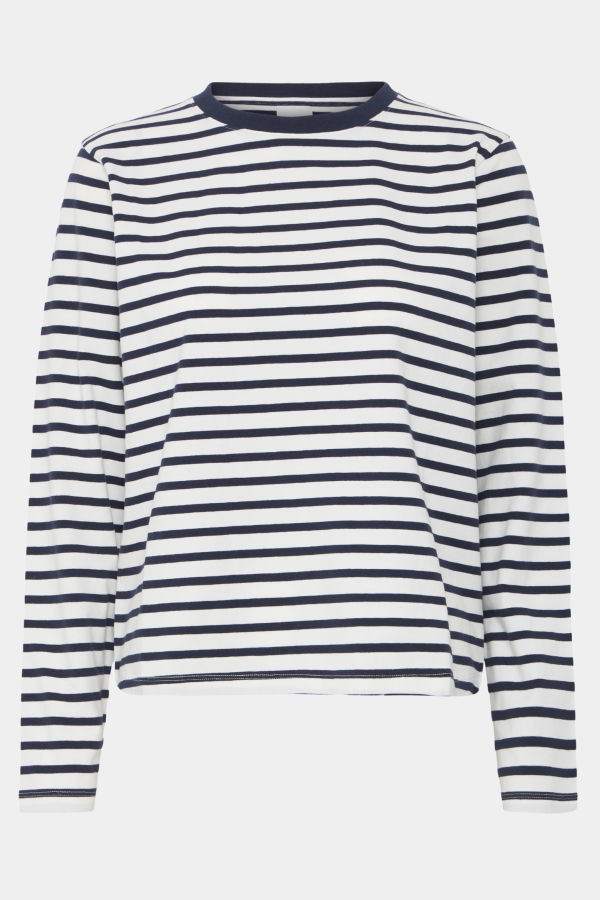 Ichi Mira Long Sleeve Striped Tee