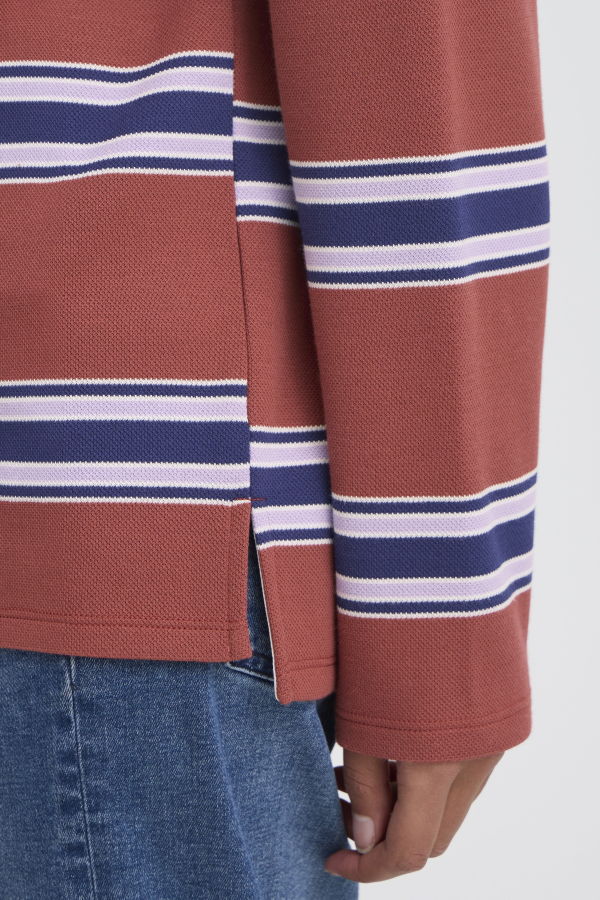 Ichi Ophia Long Sleeve Polo Shirt