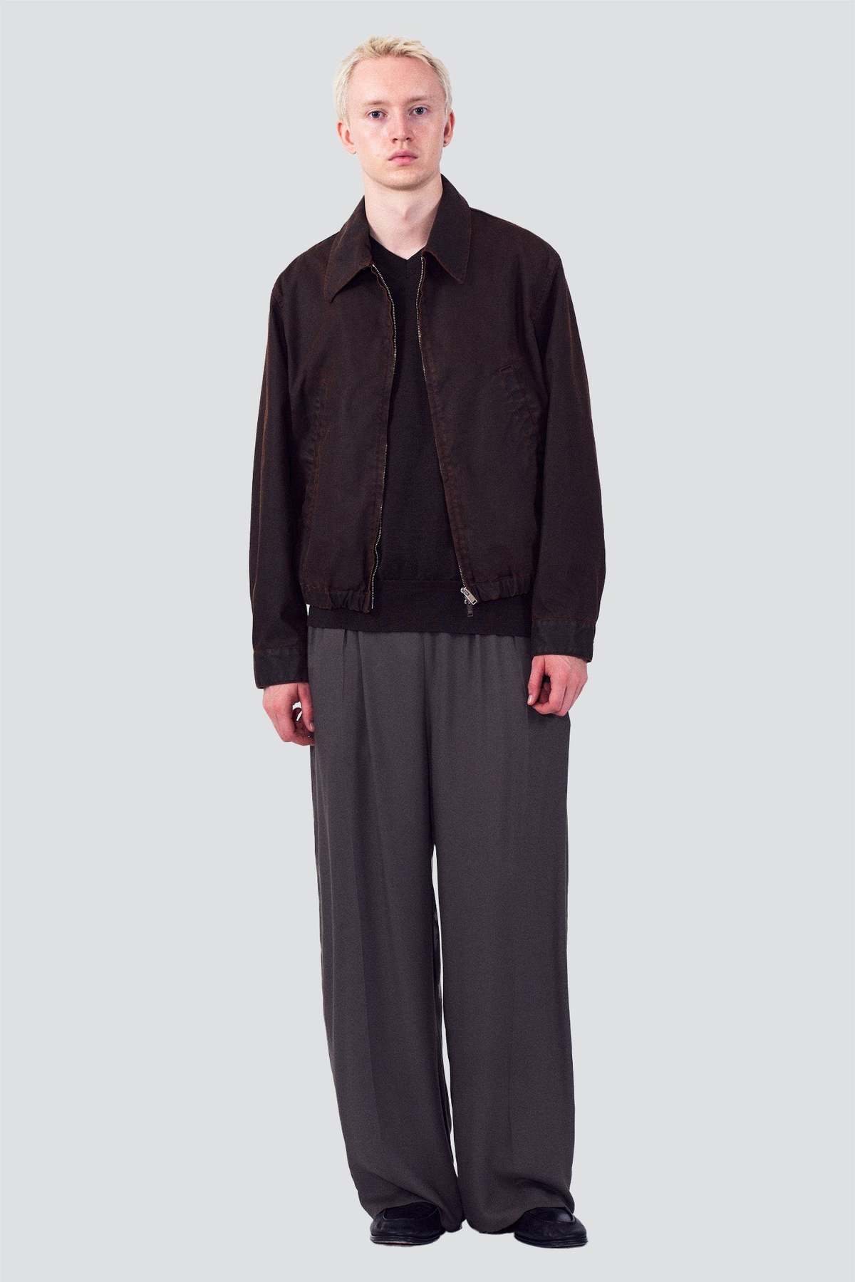 Yoke Brown Coating Cotton Drizzler Jacket - Image 2 of 5