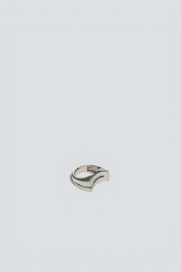 Curved Split Ring - Sterling Silver 