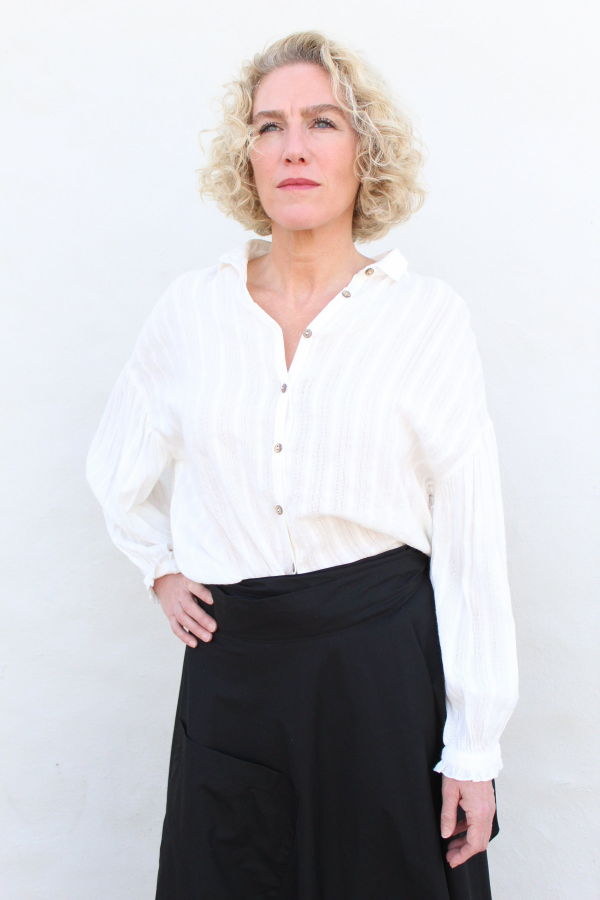 Colibri Enchante Blouse - White Stripe