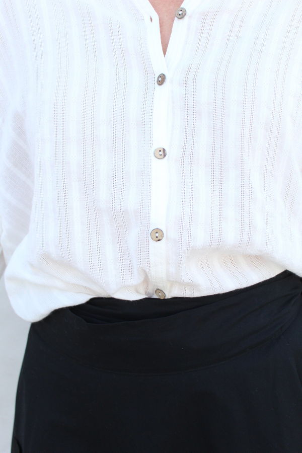 Colibri Enchante Blouse - White Stripe
