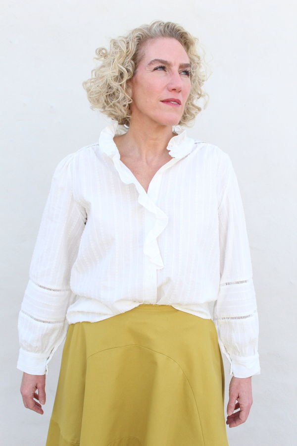 Colibri Meadow Blouse Top - White