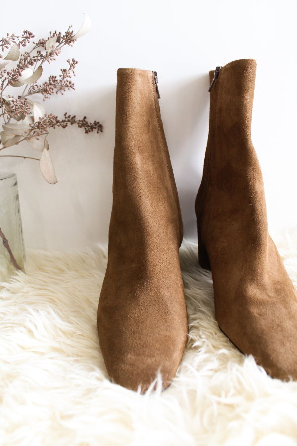 Dear Frances Alma Bootie Boots - Caramel Suede