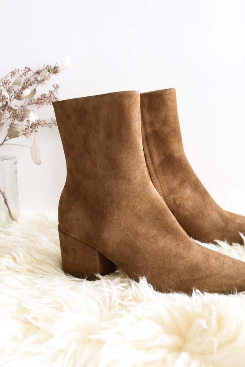 Dear Frances Alma Bootie Boots - Caramel Suede