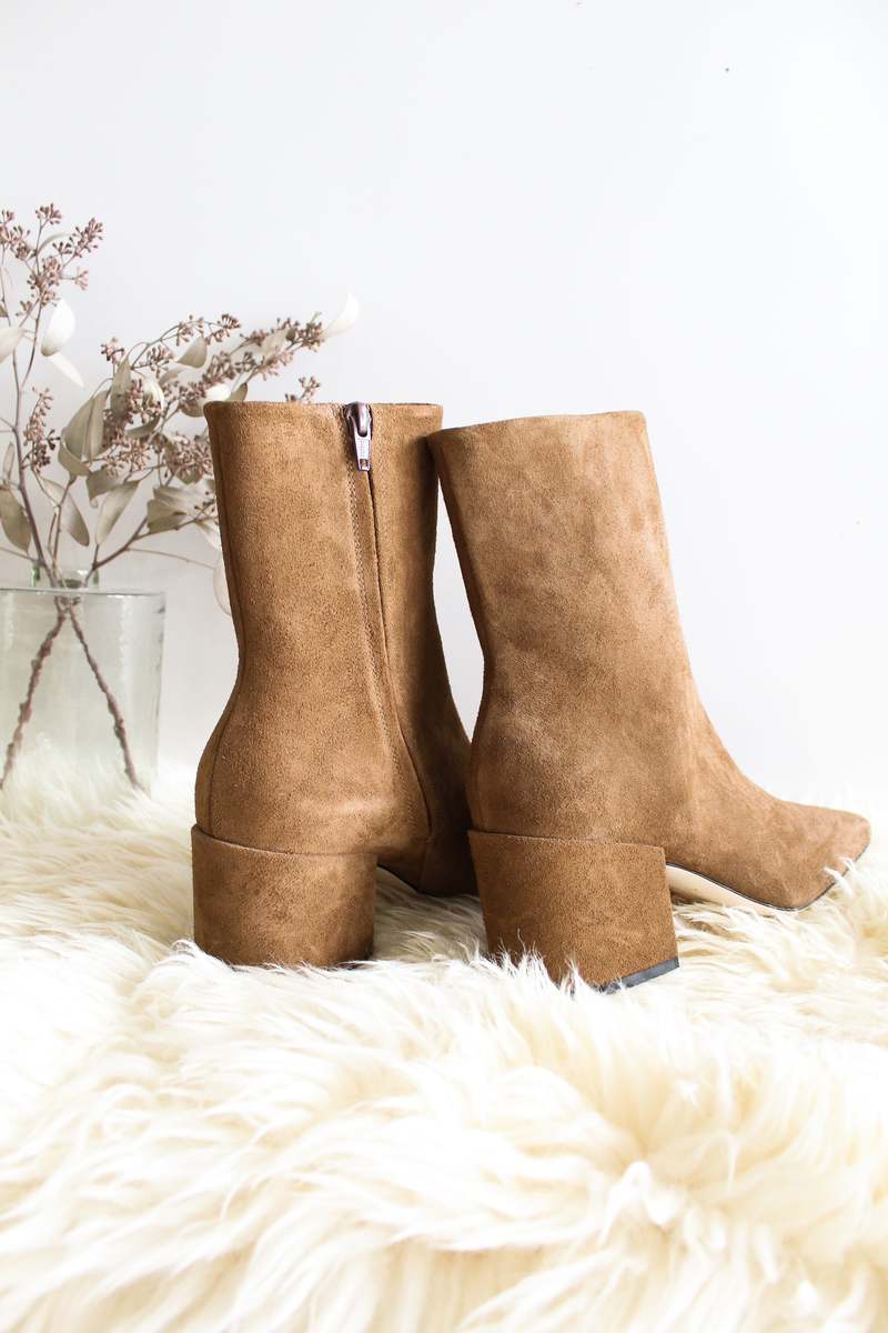 Dear Frances Alma Bootie Boots - Caramel Suede