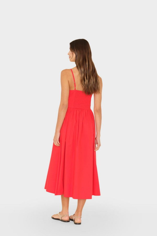 Xirena Bardot Dress - Red Flash