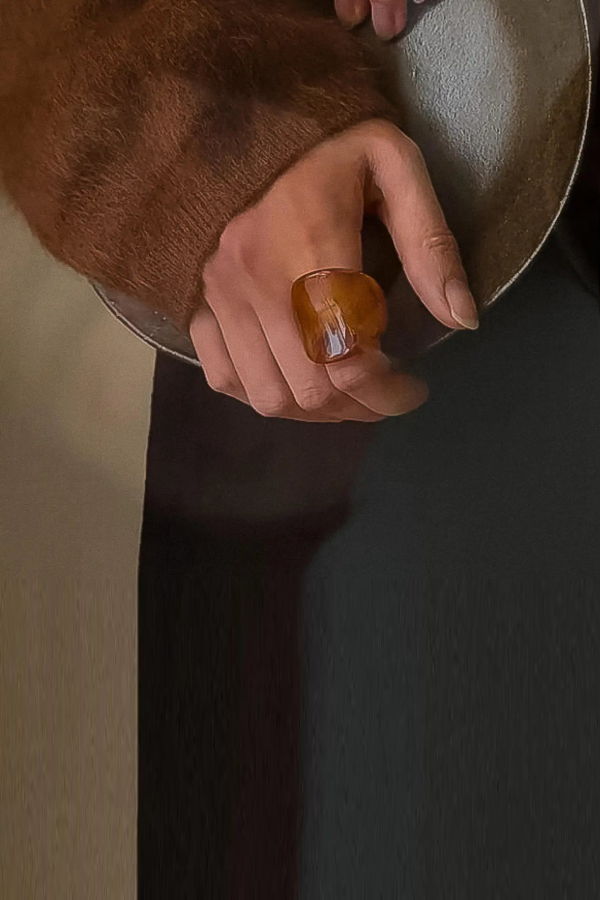 Flânerie Doris Chunky Ring - Brown