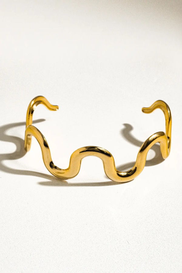 Flânerie Felix Wavy Cuff - 18k Gold