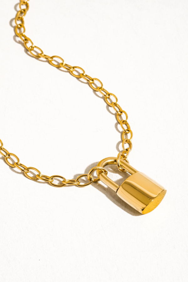 Flânerie Lock Chain Necklace - 18k Gold