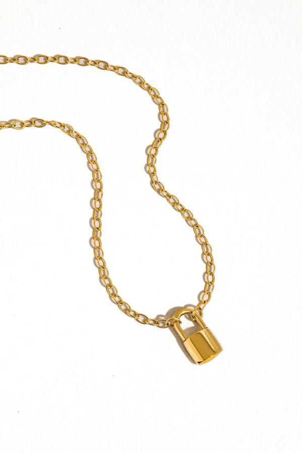 Flânerie Lock Chain Necklace - 18k Gold