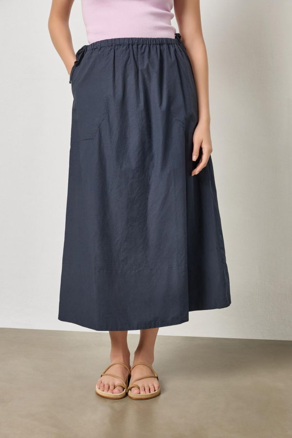 Lilla P. A-Line Maxi Skirt - Navy