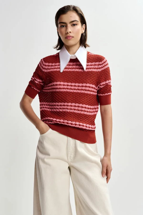 Essentiel Antwerp Jantasy Pullover with Collar Sweater