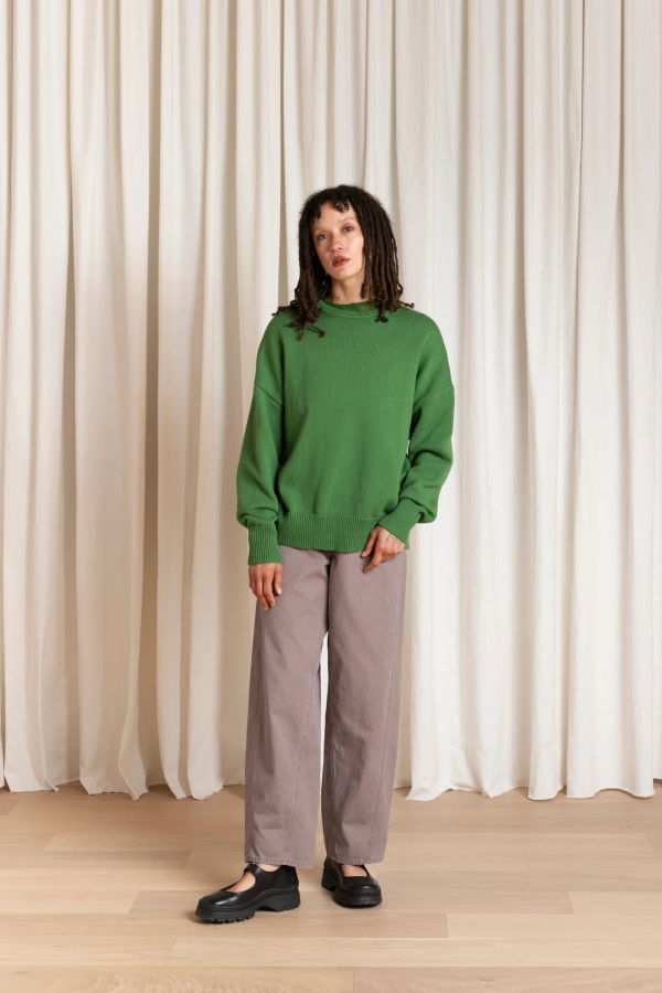 Ali Golden Chunky Cotton Pullover Sweater