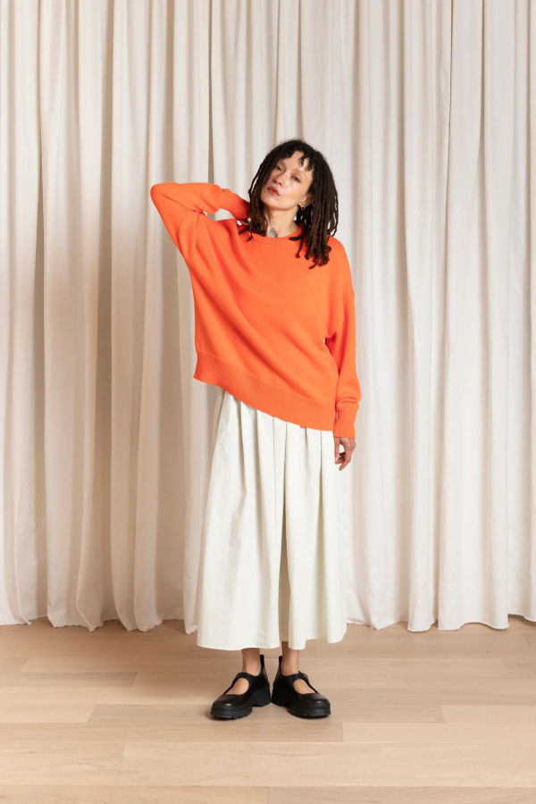 Ali Golden Chunky Cotton Pullover Sweater