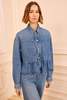 Ulla Johnson Arquette Denim Peplum Jacket - Thumbnail 1
