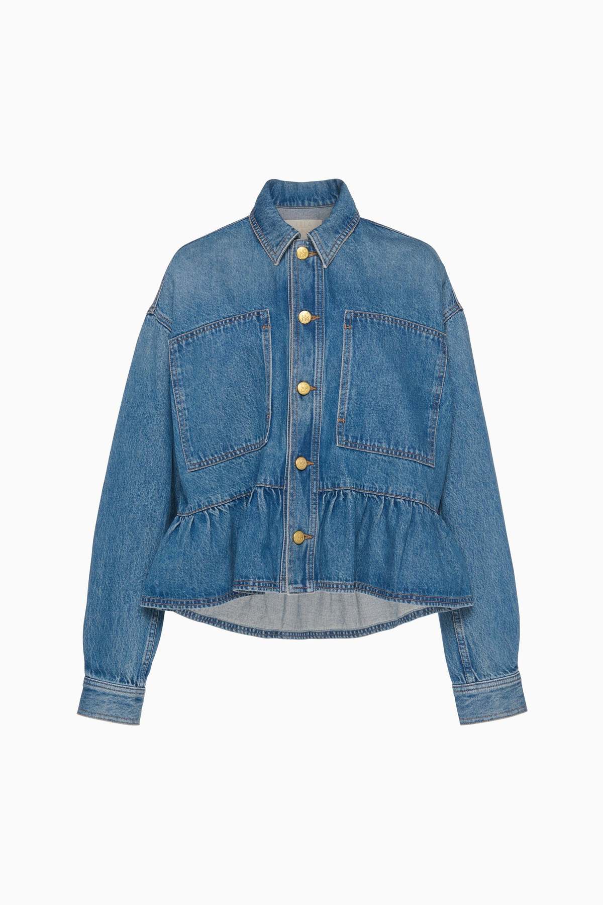 Ulla Johnson Arquette Denim Peplum Jacket - Image 5 of 5