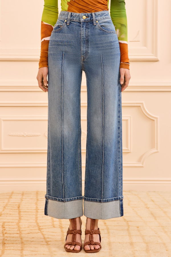 Ulla Johnson Genevieve Stretch Pintuck Jean