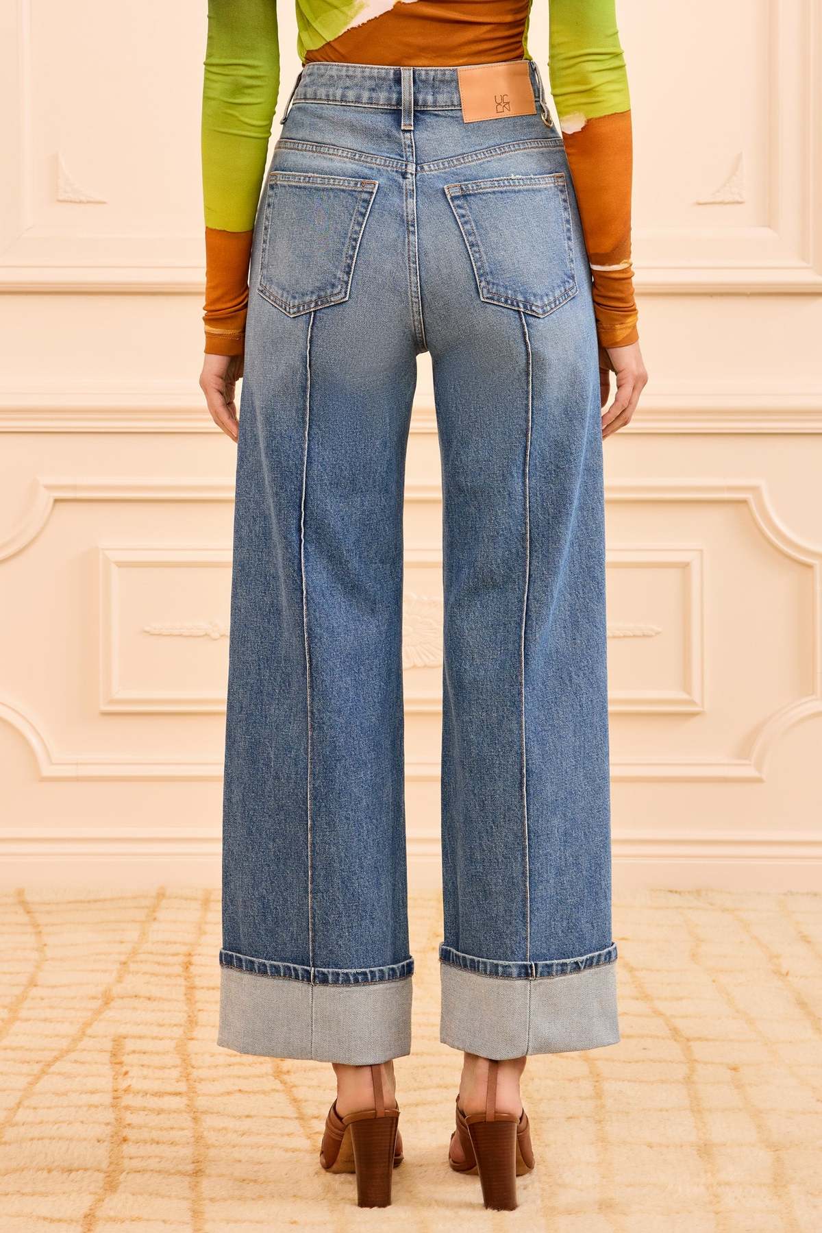 Ulla Johnson Genevieve Stretch Pintuck Jean - Image 3 of 6