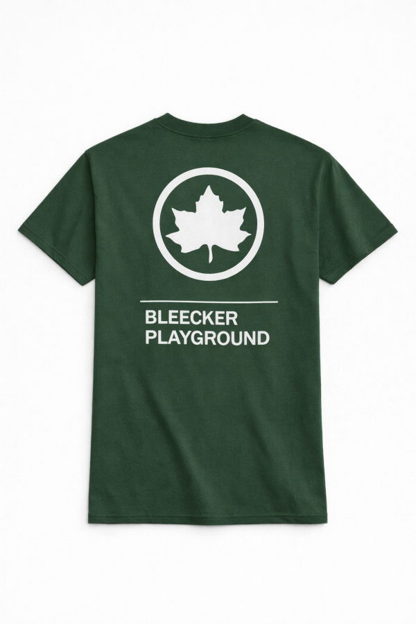 Blue&Cream Leaf Bleecker Playground Tee - Forest Green