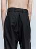 Cecile Tulkens Dark Brown Shark Skin Wool Wide Pleat Trousers - Thumbnail 4