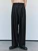 Cecile Tulkens Dark Brown Shark Skin Wool Wide Pleat Trousers - Thumbnail 7