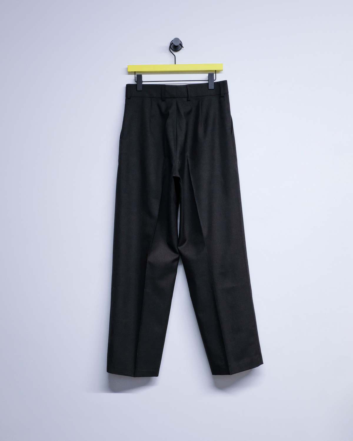 Cecile Tulkens Dark Brown Shark Skin Wool Wide Pleat Trousers - Image 10 of 10