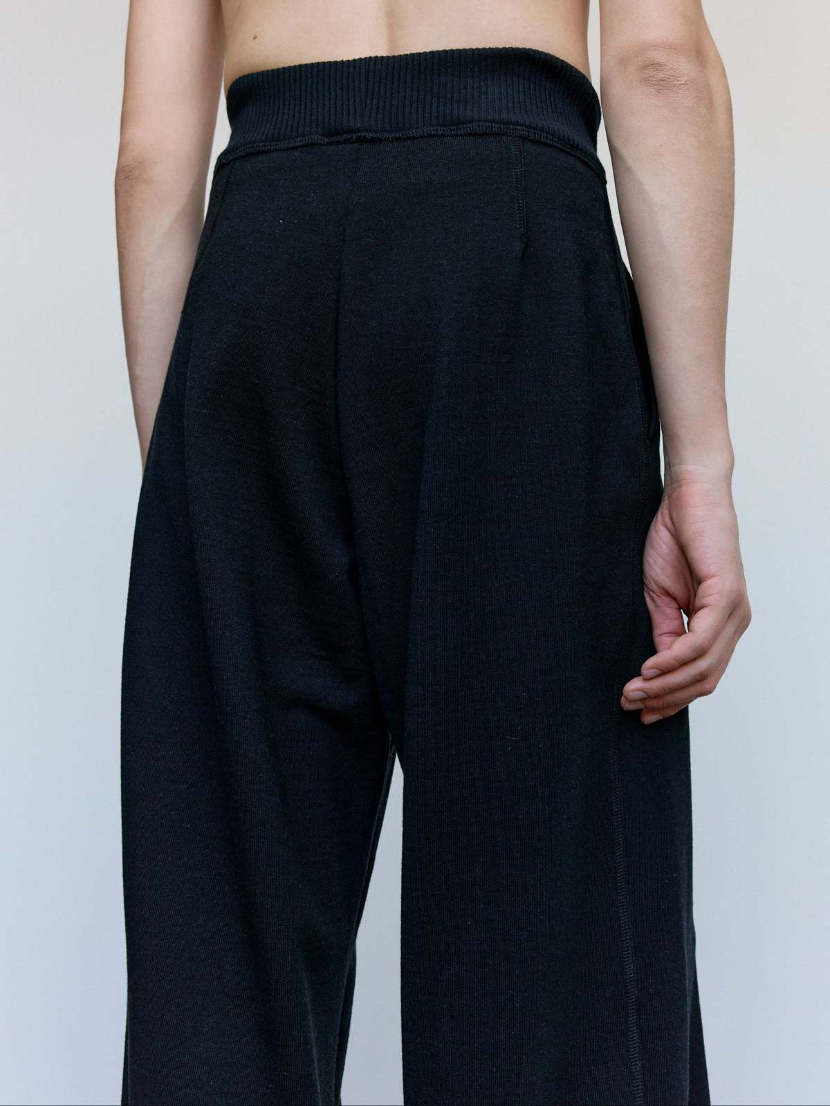 Cecile Tulkens Loopback Wool Cotton Wide Pleat Trouser - Image 6 of 8