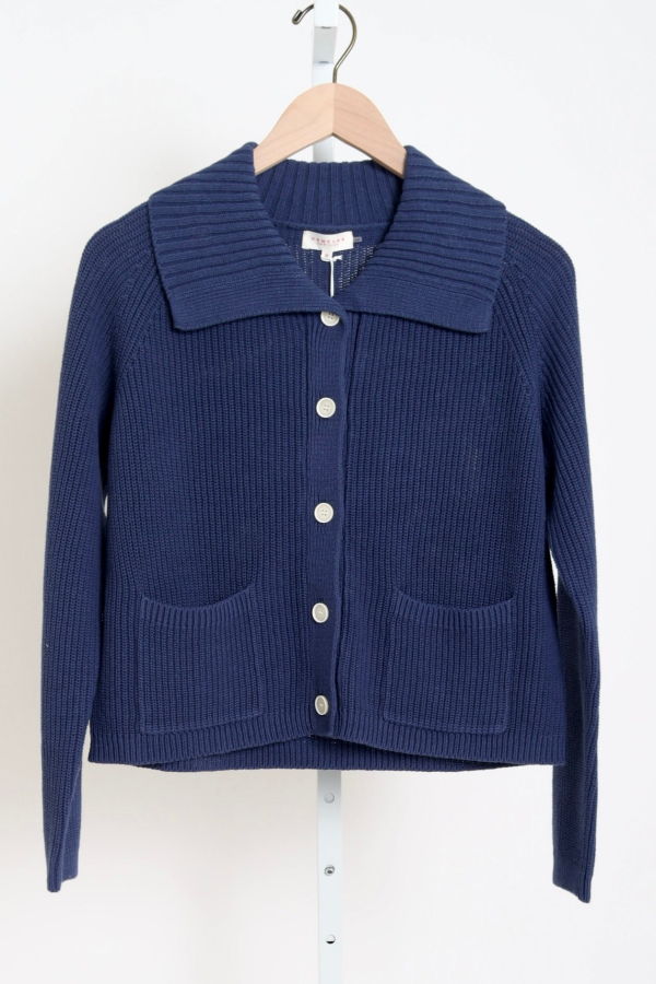 demylee Morgan Cotton-Linen Cardigan - Indigo