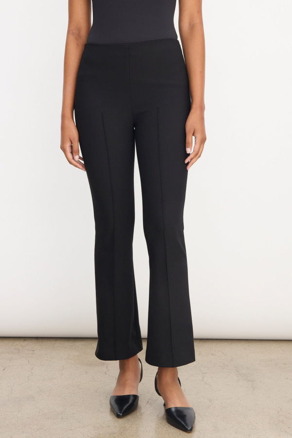 VINCE Mid Rise Pintuck Crop Flare Pant - Coastal Blue