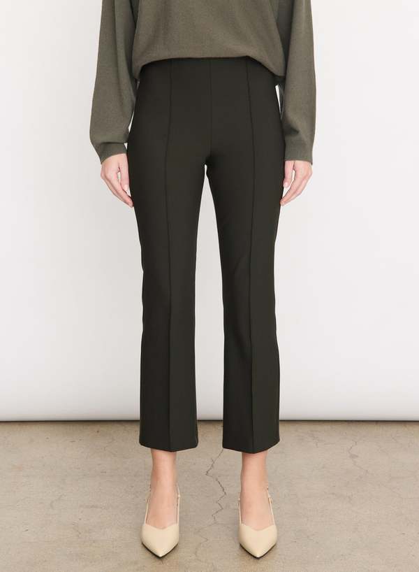 VINCE Mid Rise Pintuck Crop Flare Pant - Coastal Blue